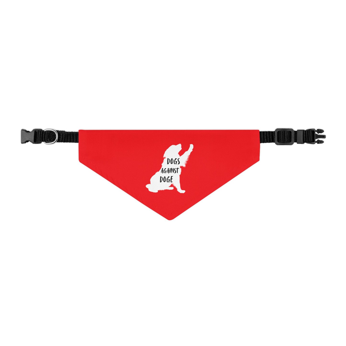 Red Dogs Against DOGE Raised Paw Pet Bandana Collar
