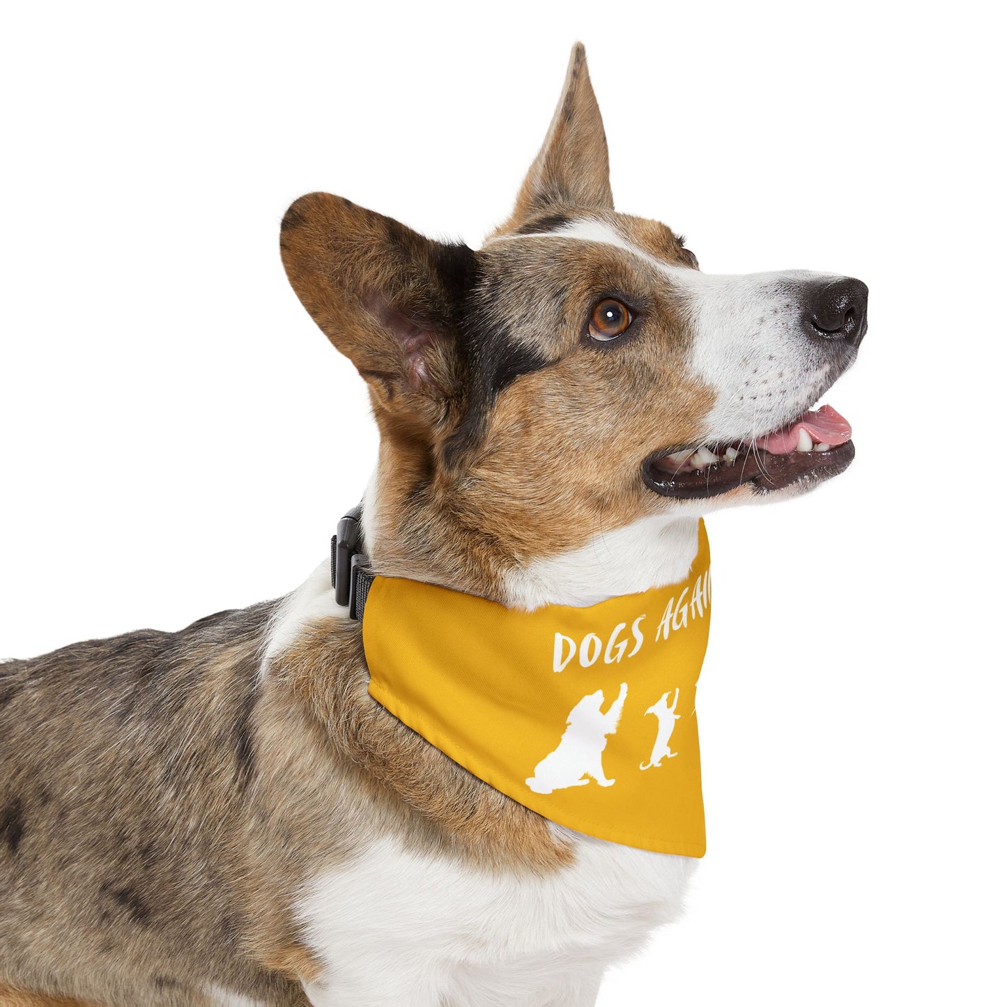 Yellow Dogs Against DOGE Protesting Pups Pet Bandana Collar - Stylish Accessory for Dog Lovers