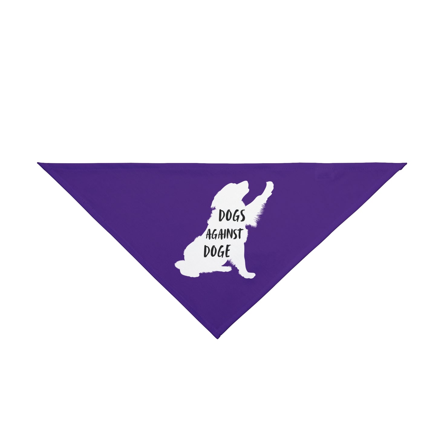 Purple Raised Paw Dogs Against DOGE Pet Bandana