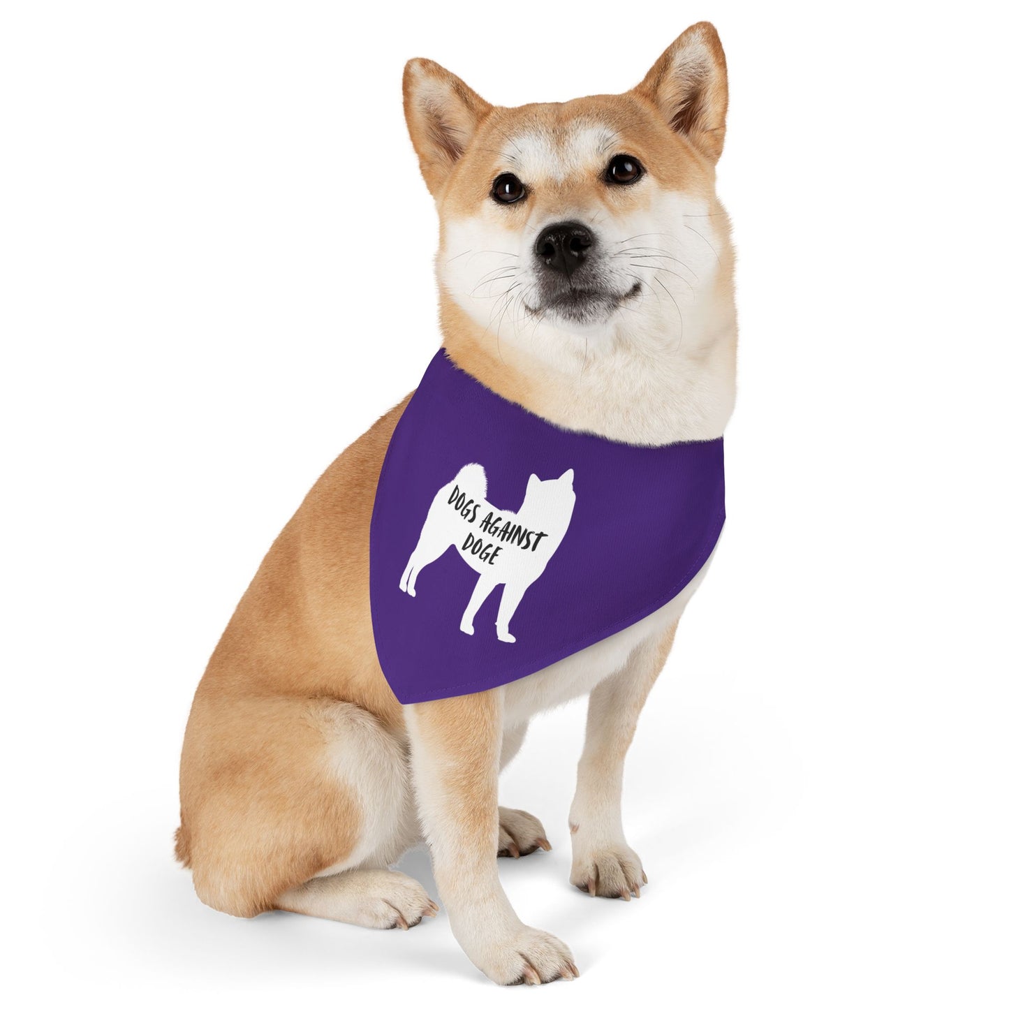 Purple Dogs Against DOGE Shiba Inu Pet Bandana Collar