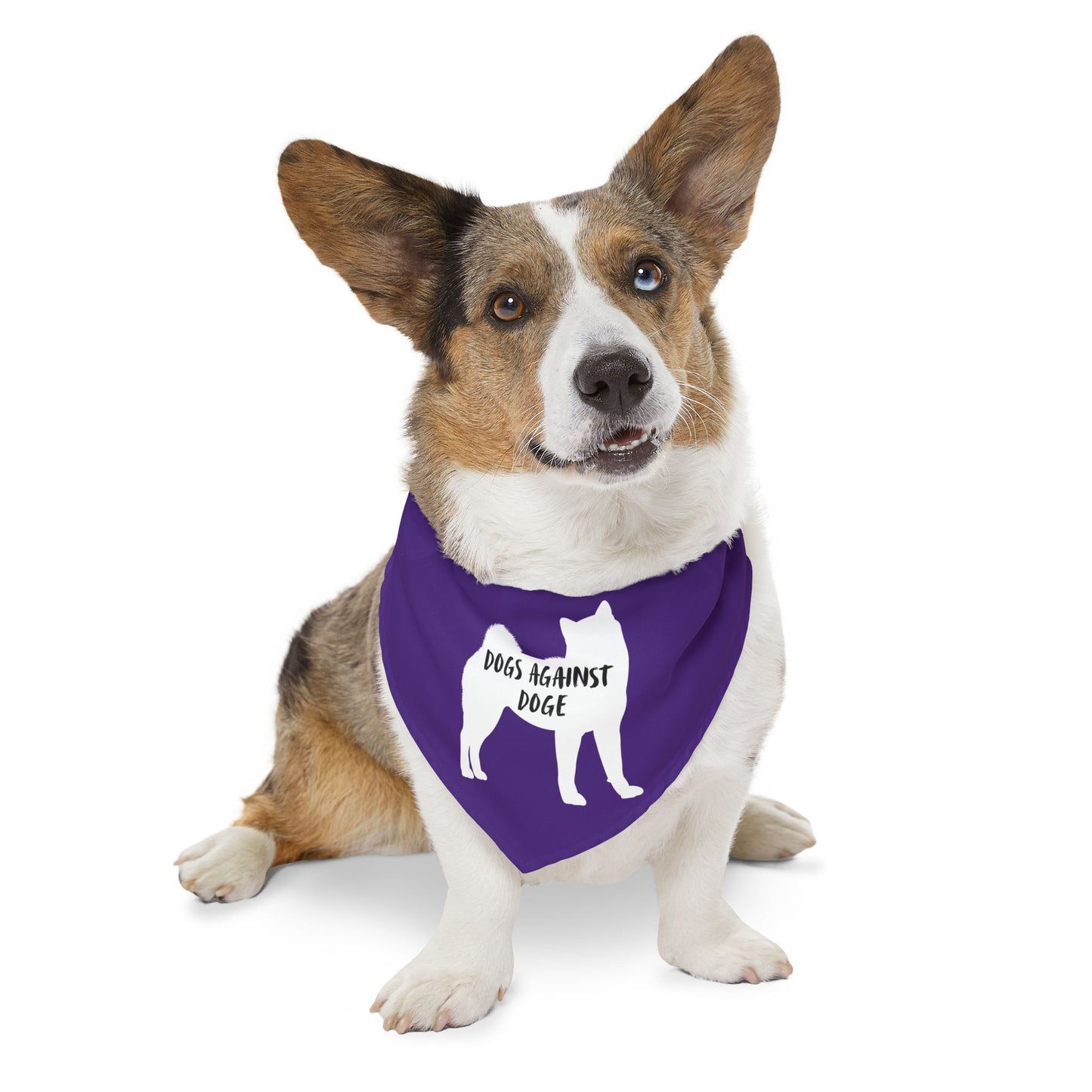Purple Dogs Against DOGE Shiba Inu Pet Bandana Collar