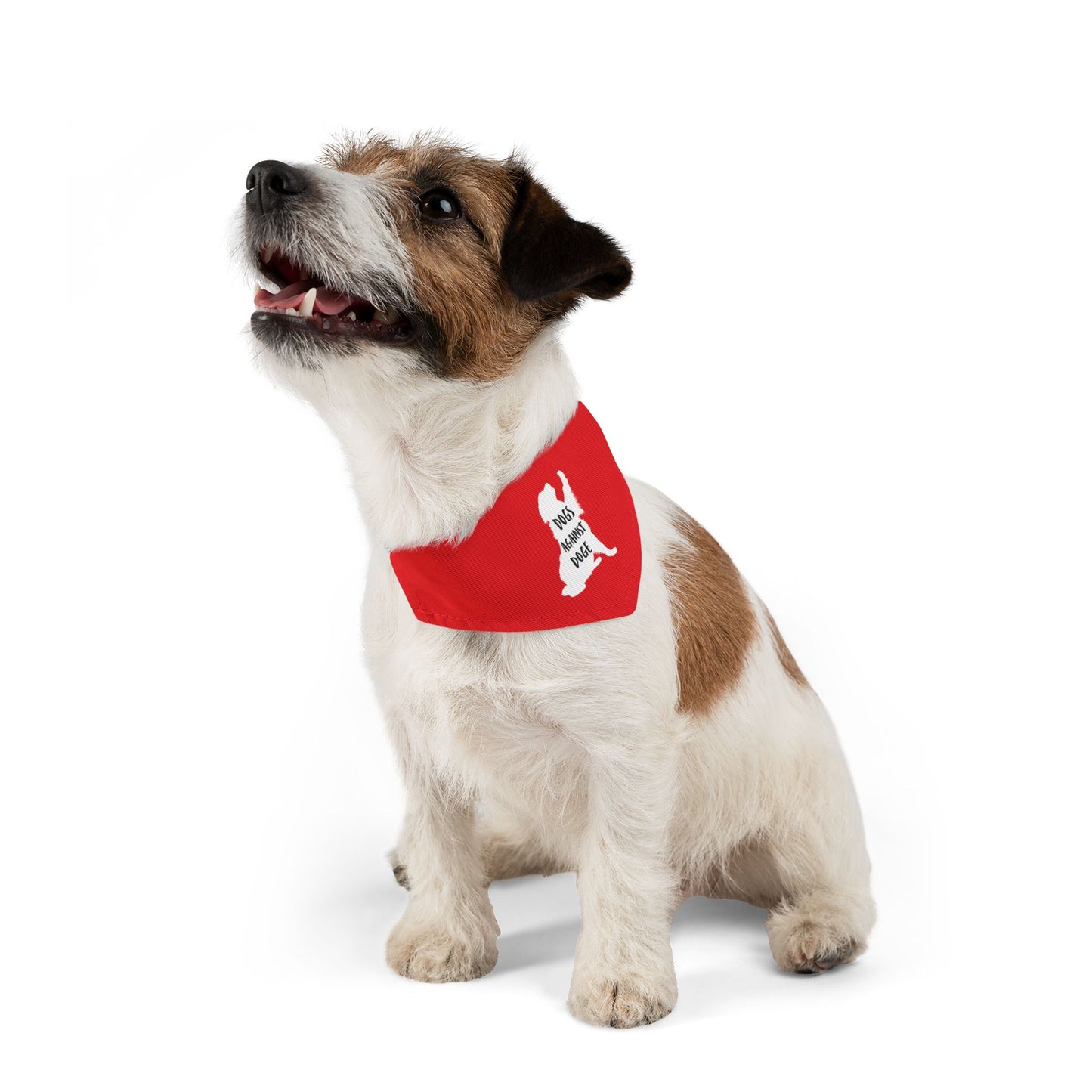 Red Dogs Against DOGE Raised Paw Pet Bandana Collar