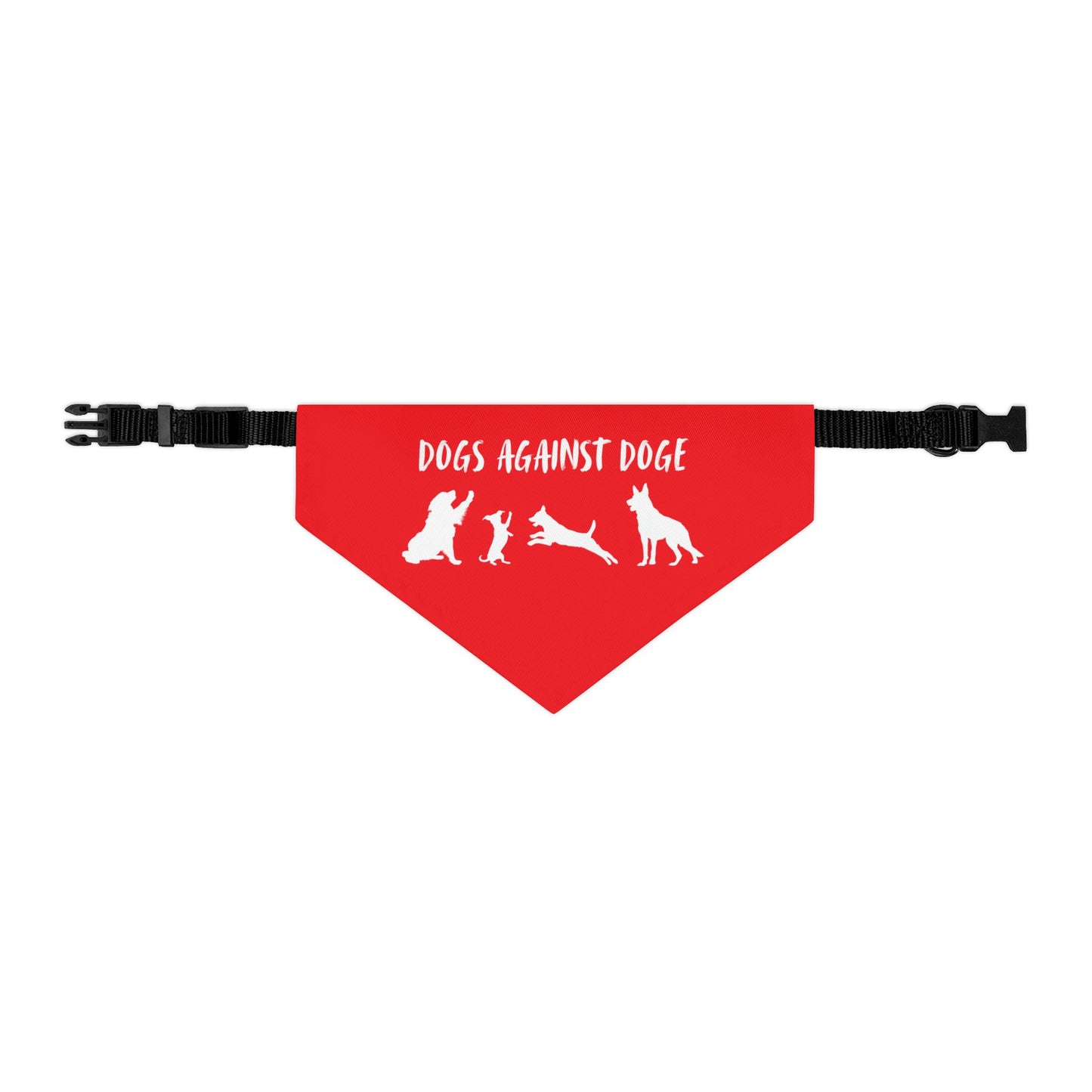 Red Dogs Against DOGE Protesting Pups Pet Bandana Collar - Stylish Accessory for Dog Lovers