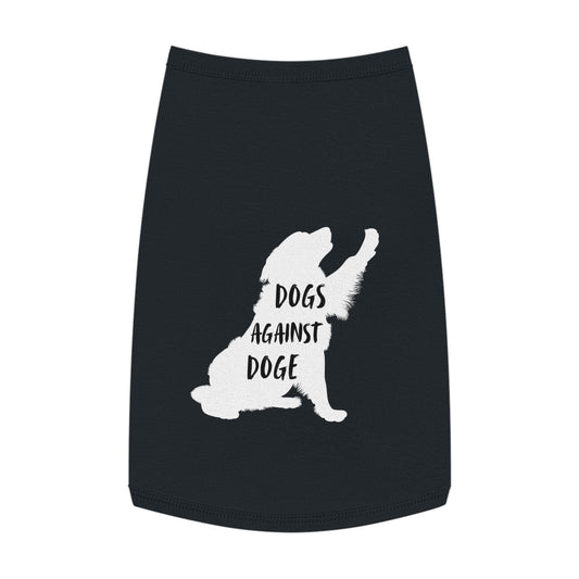Black Raised Paw Dogs Against DOGE Pet Tank Top