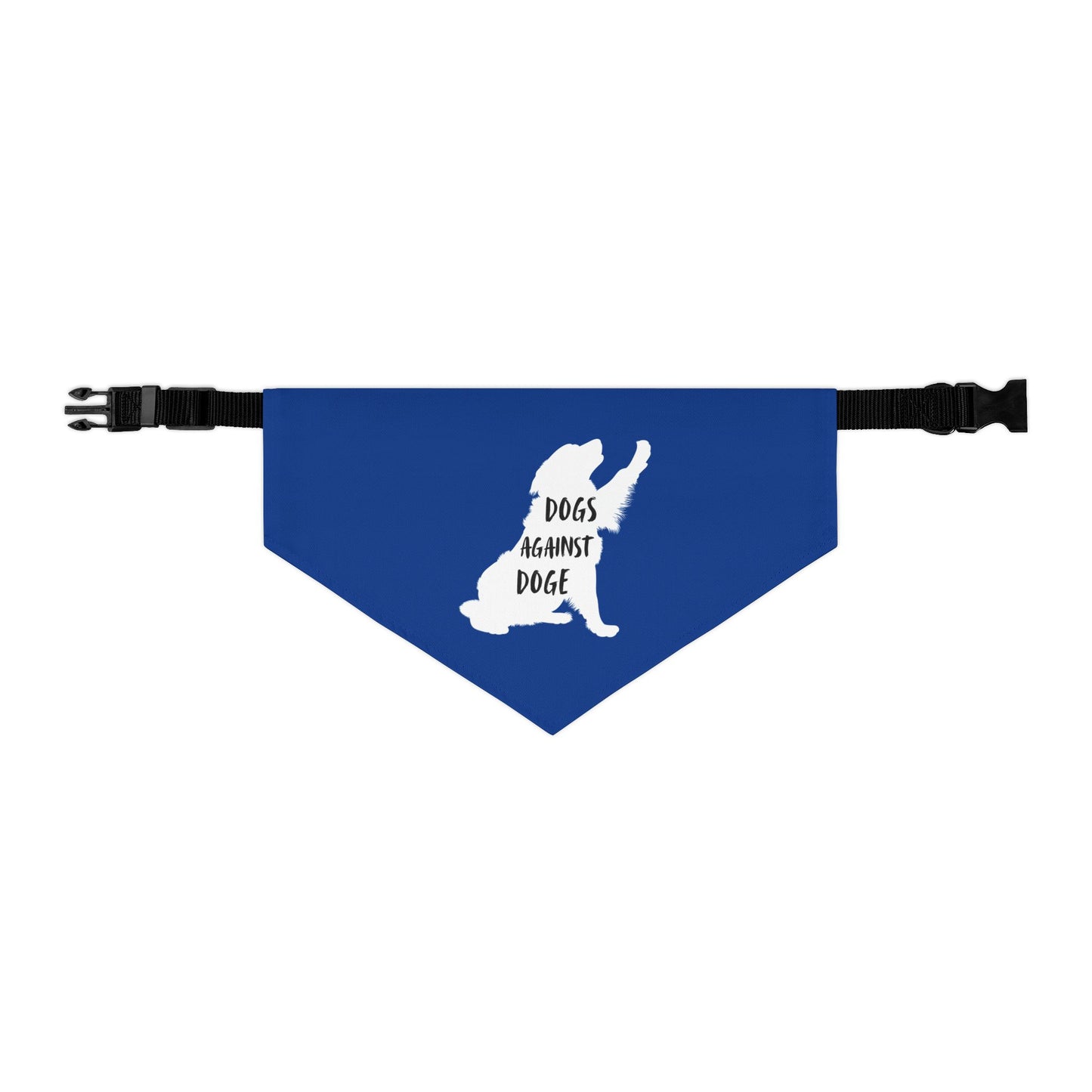 Blue Dogs Against DOGE Raised Paw Pet Bandana Collar