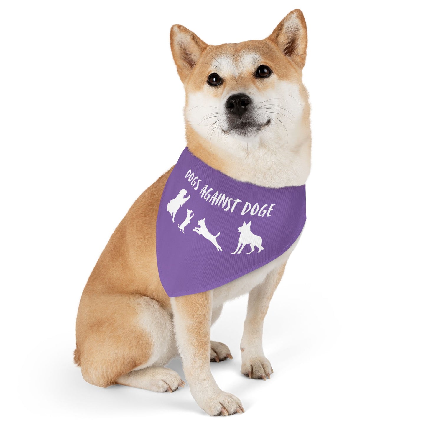 Lavender Dogs Against DOGE Protesting Pups Pet Bandana Collar - Stylish Accessory for Dog Lovers