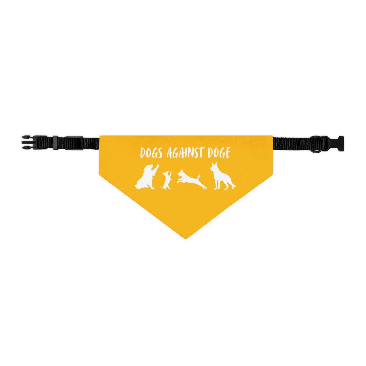 Yellow Dogs Against DOGE Protesting Pups Pet Bandana Collar - Stylish Accessory for Dog Lovers