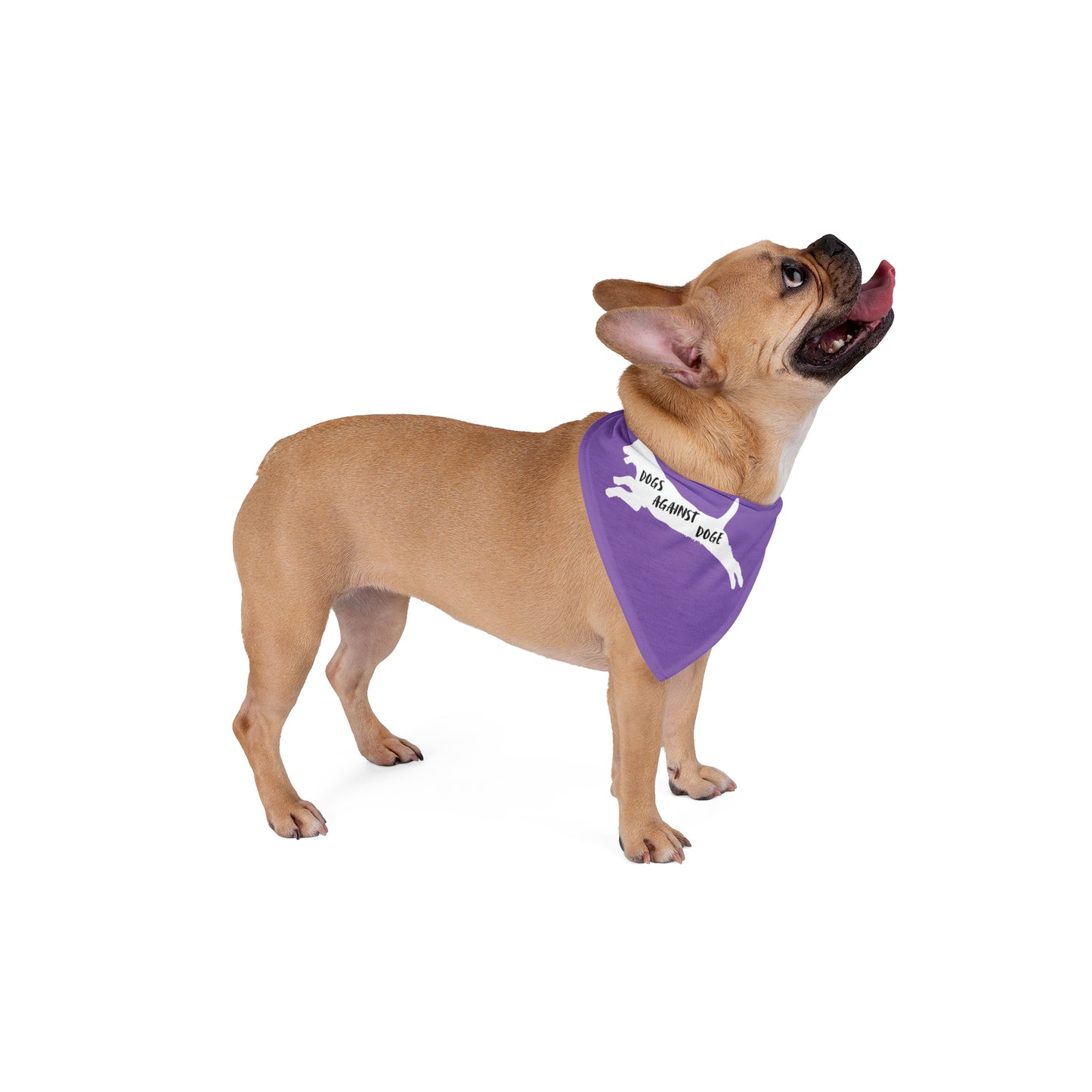 Lavender Lunging Pup Dogs Against DOGE Pet Bandana