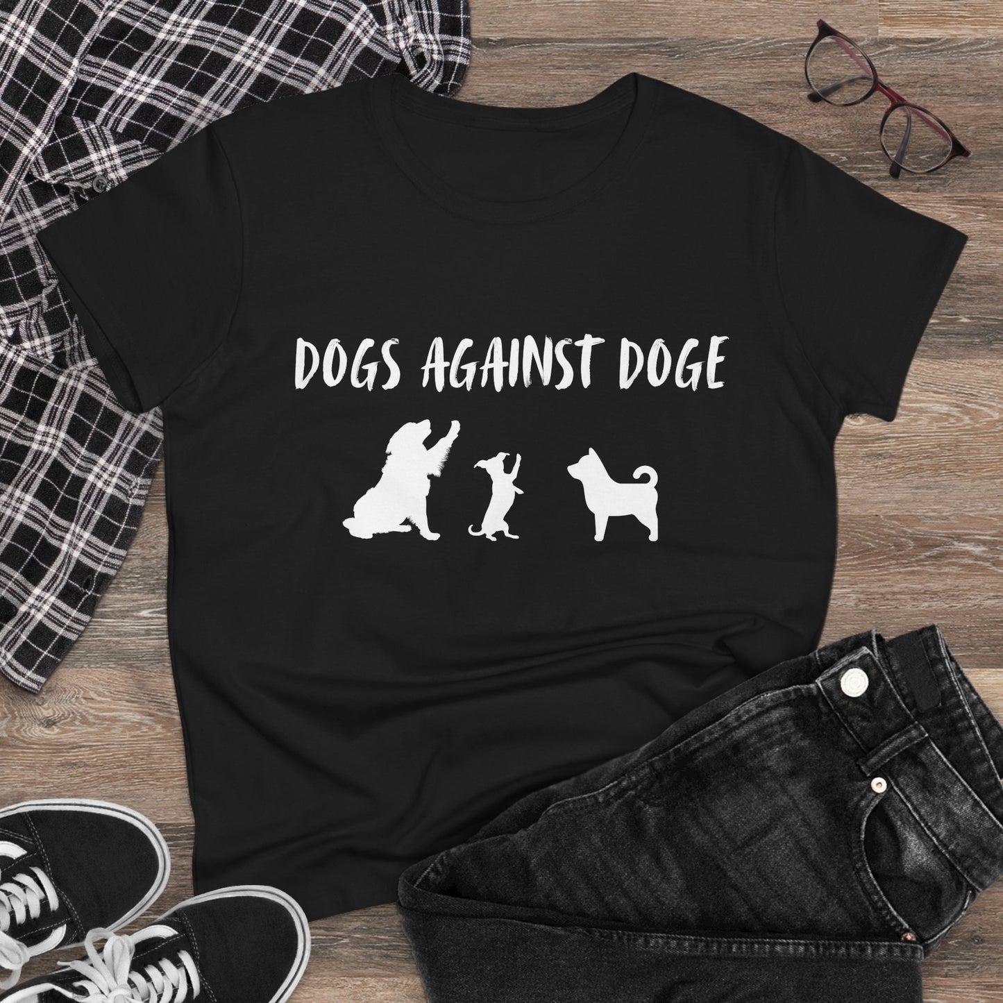 Color Edition: Women's Dogs Against DOGE Cotton Tee