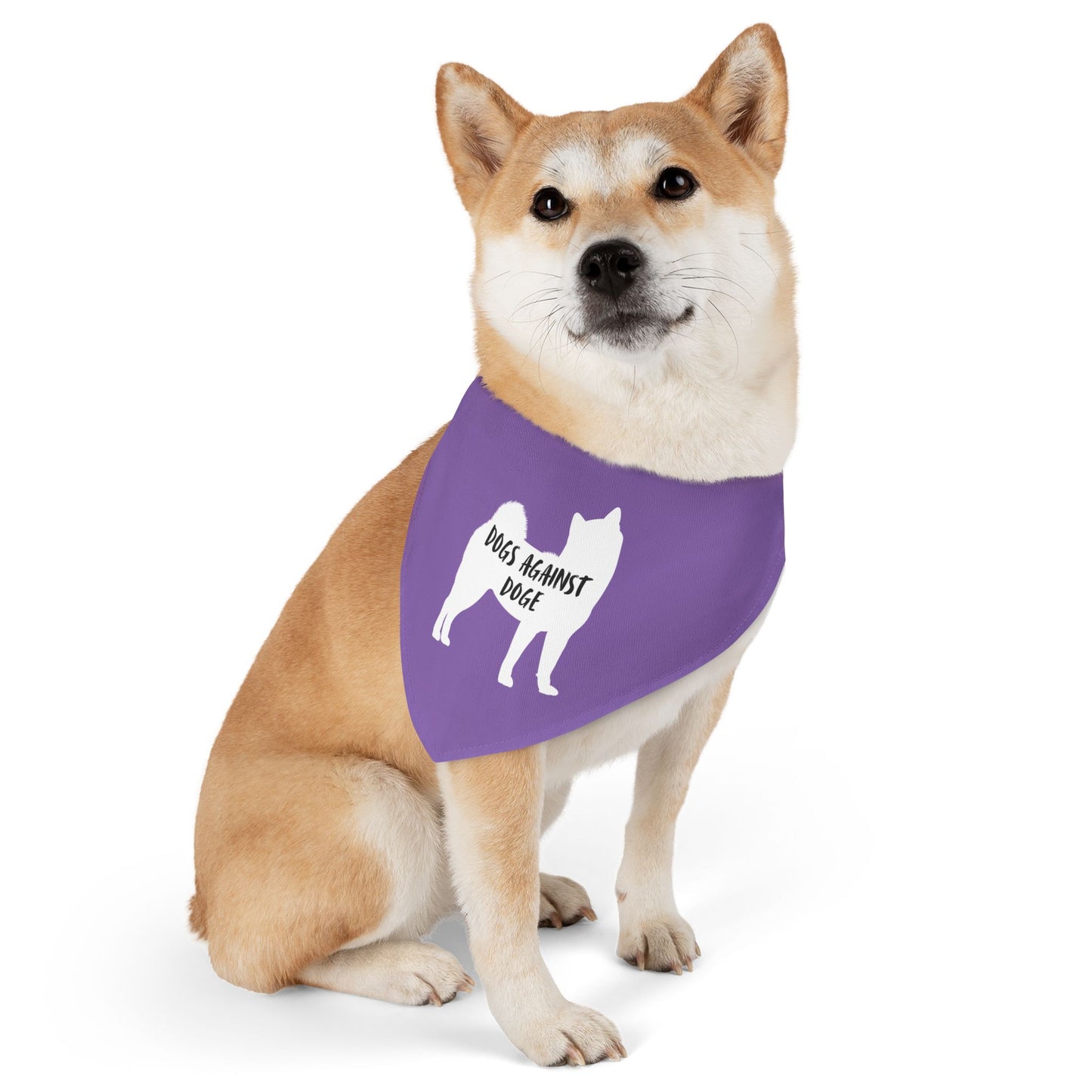 Lavender Dogs Against DOGE Shiba Inu Pet Bandana Collar