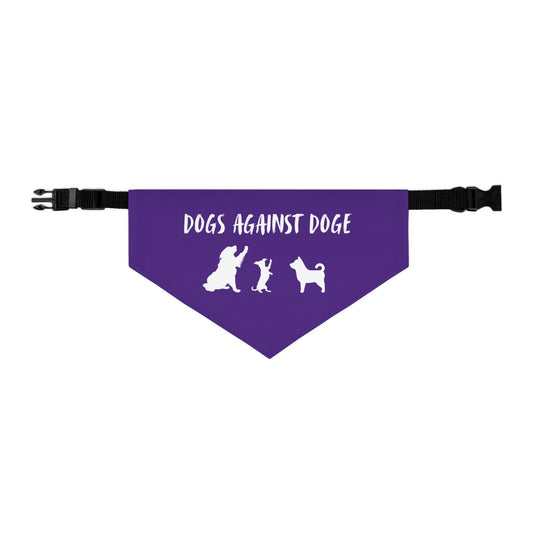 Purple Dogs Against DOGE "Stop the DOGE" Pet Bandana Collar