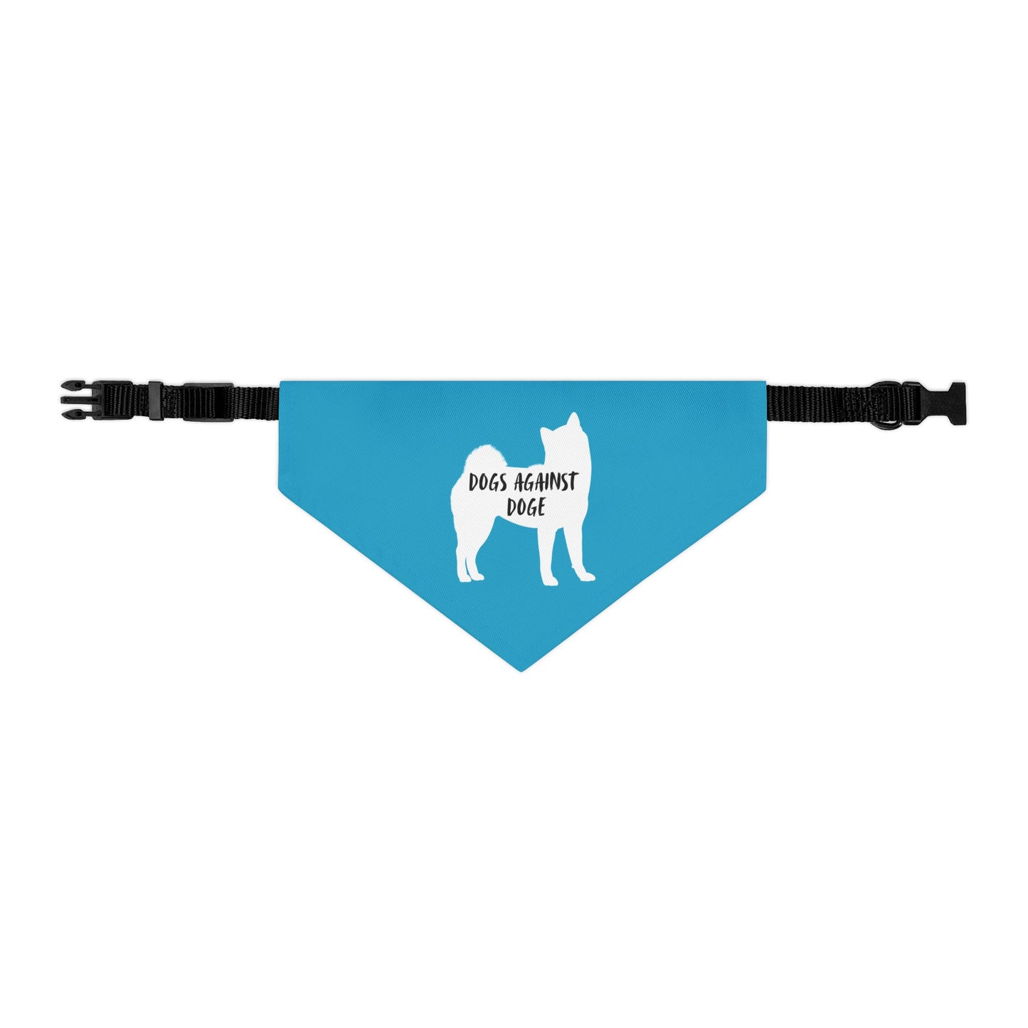 Turquoise Dogs Against DOGE Shiba Inu Pet Bandana Collar