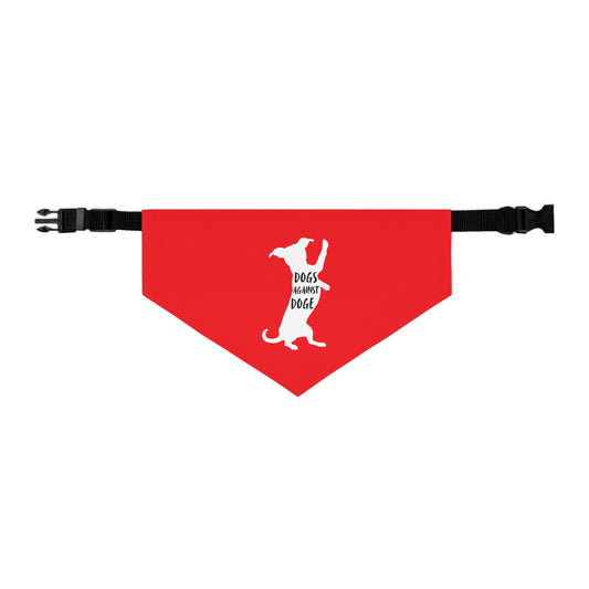 Red Wiener Dogs Against DOGE Pet Bandana Collar