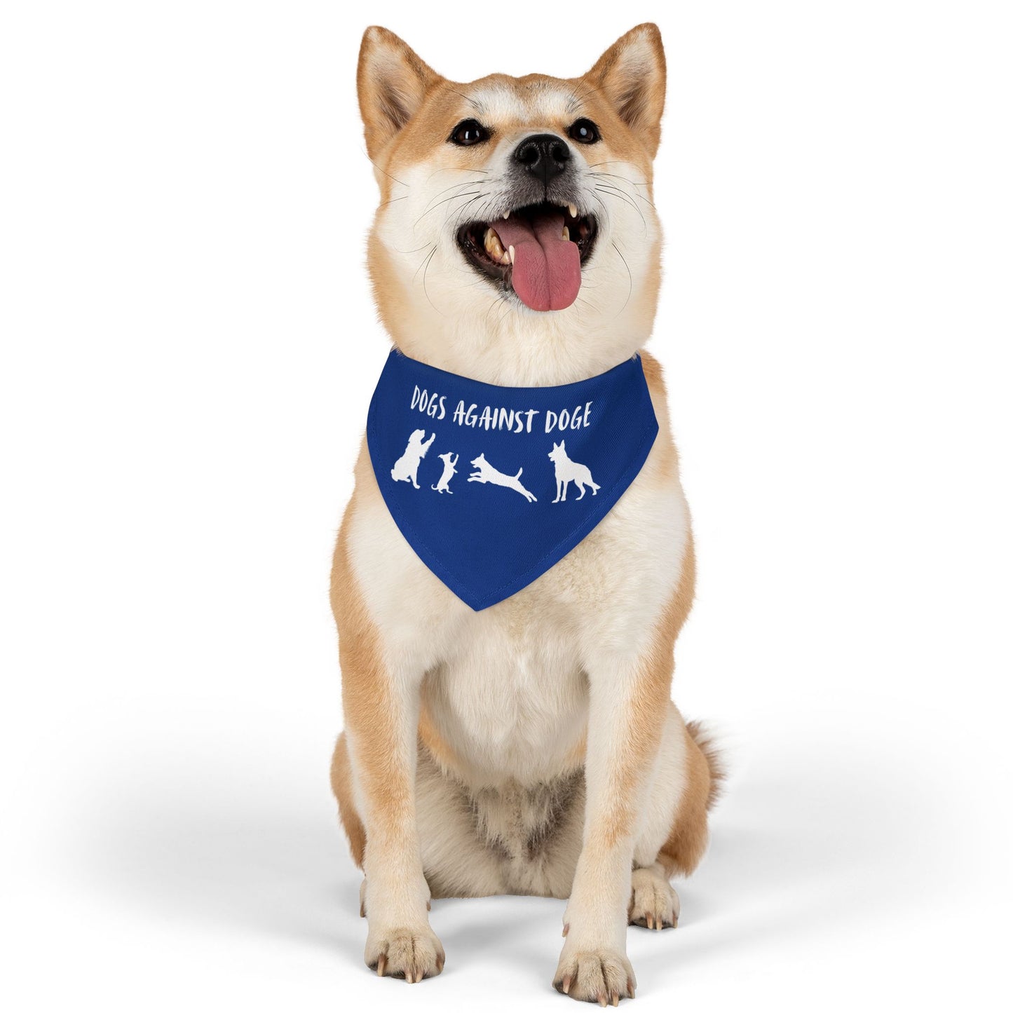Blue Dogs Against DOGE Protesting Pups Pet Bandana Collar - Stylish Accessory for Dog Lovers