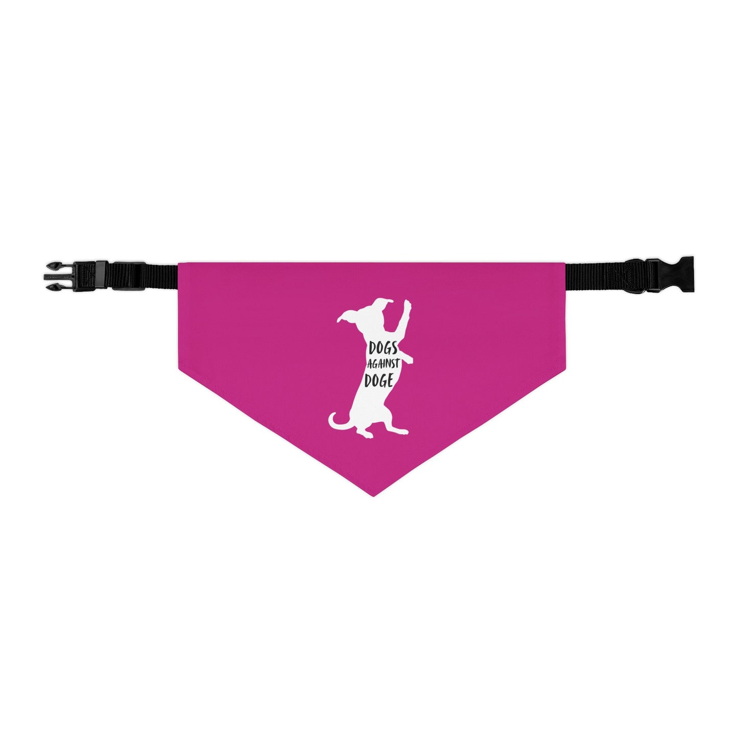Hot Pink Wiener Dogs Against DOGE Pet Bandana Collar