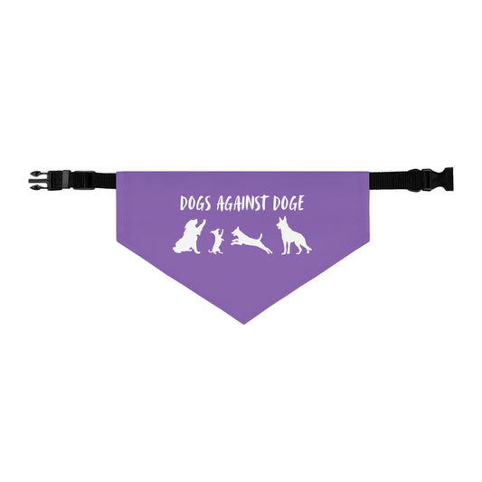 Lavender Dogs Against DOGE Protesting Pups Pet Bandana Collar - Stylish Accessory for Dog Lovers