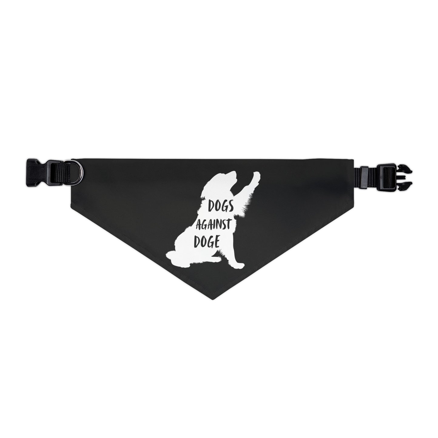 Black Dogs Against DOGE Raised Paw Pet Bandana Collar
