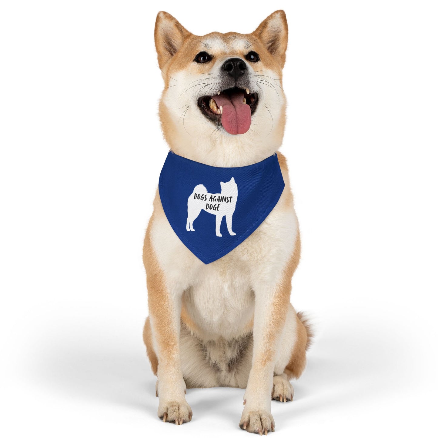 Blue Dogs Against DOGE Shiba Inu Pet Bandana Collar