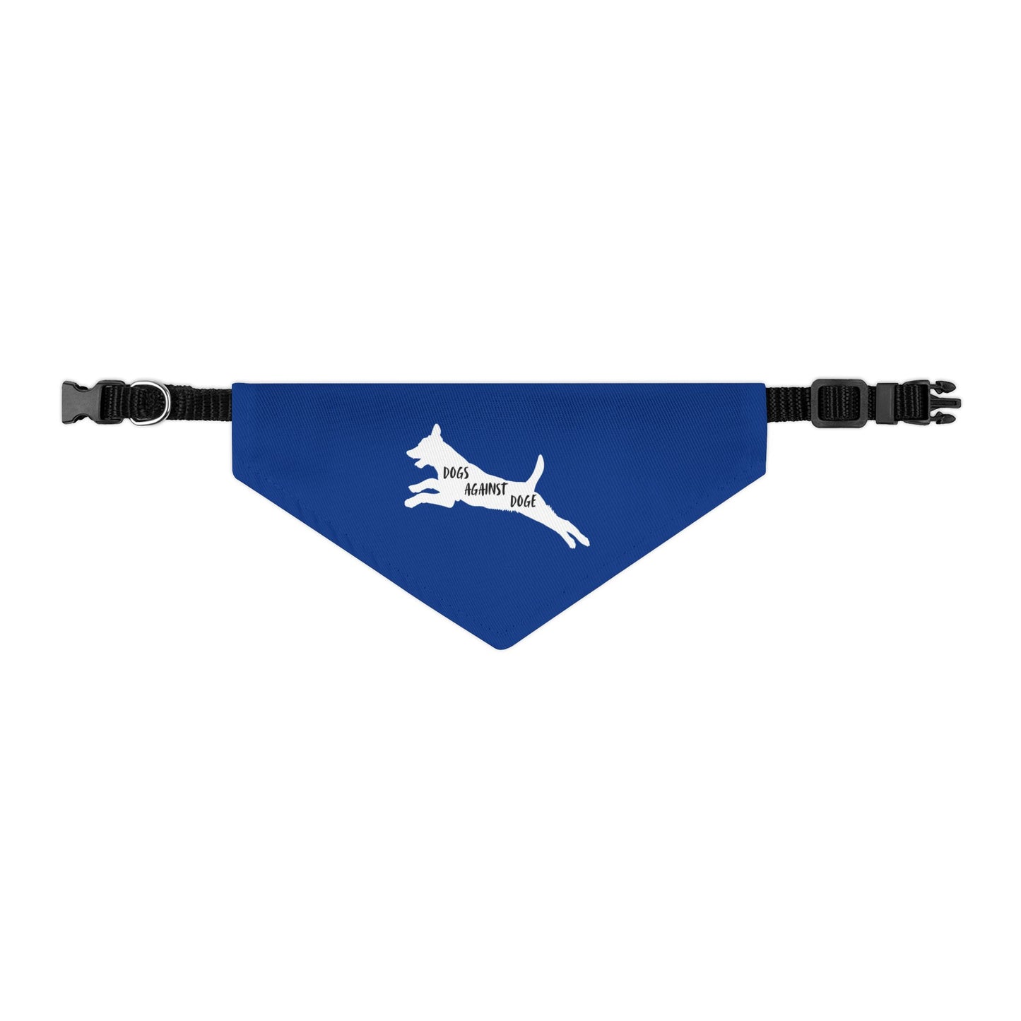 Blue Dogs Against DOGE Lunging Pup Pet Bandana Collar