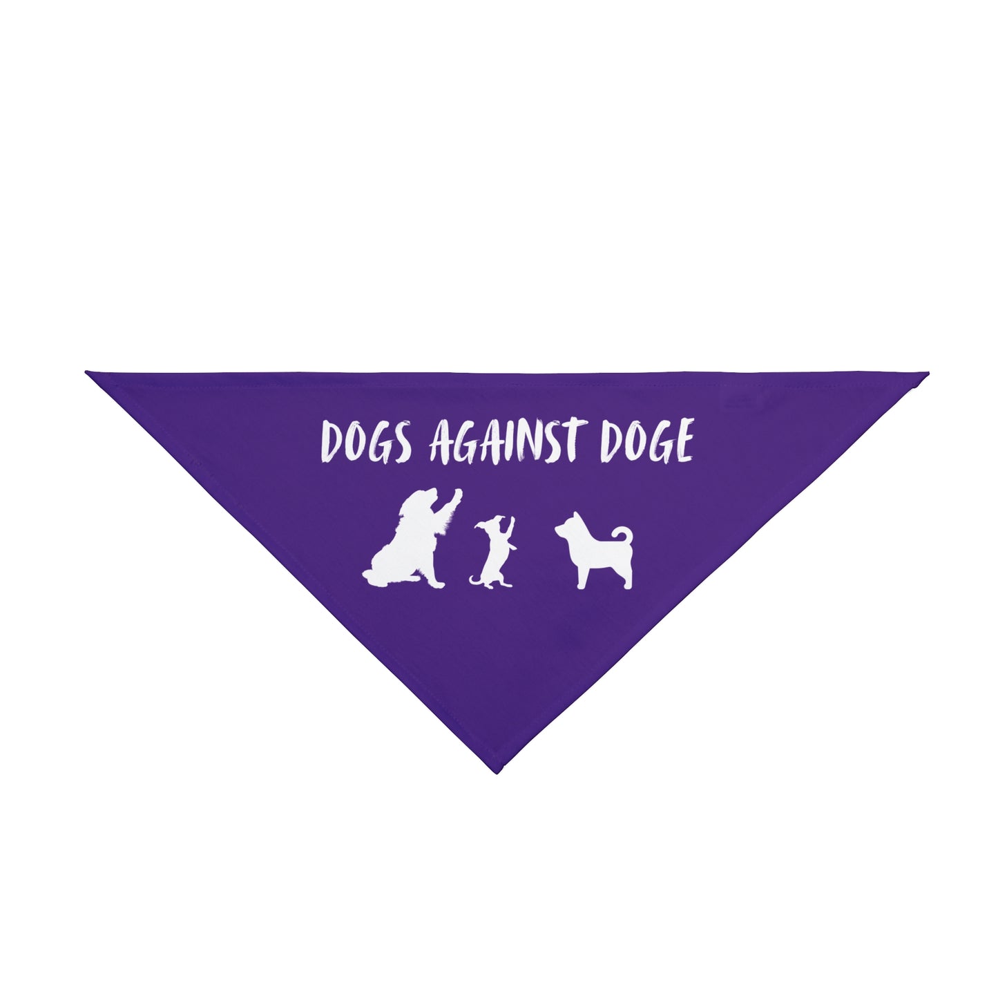 Purple Dogs Against DOGE "Stop the DOGE" Pet Bandana