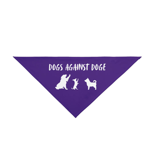 Purple Dogs Against DOGE "Stop the DOGE" Pet Bandana