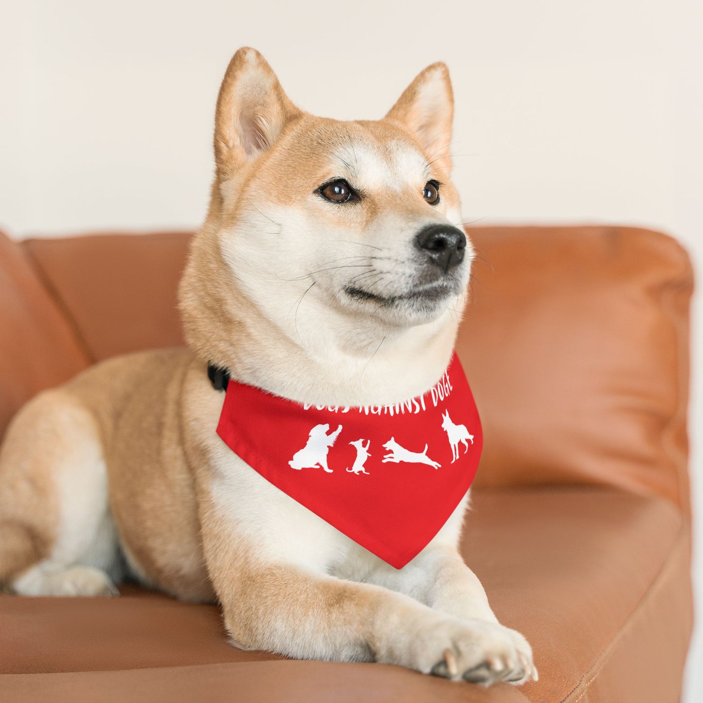 Red Dogs Against DOGE Protesting Pups Pet Bandana Collar - Stylish Accessory for Dog Lovers