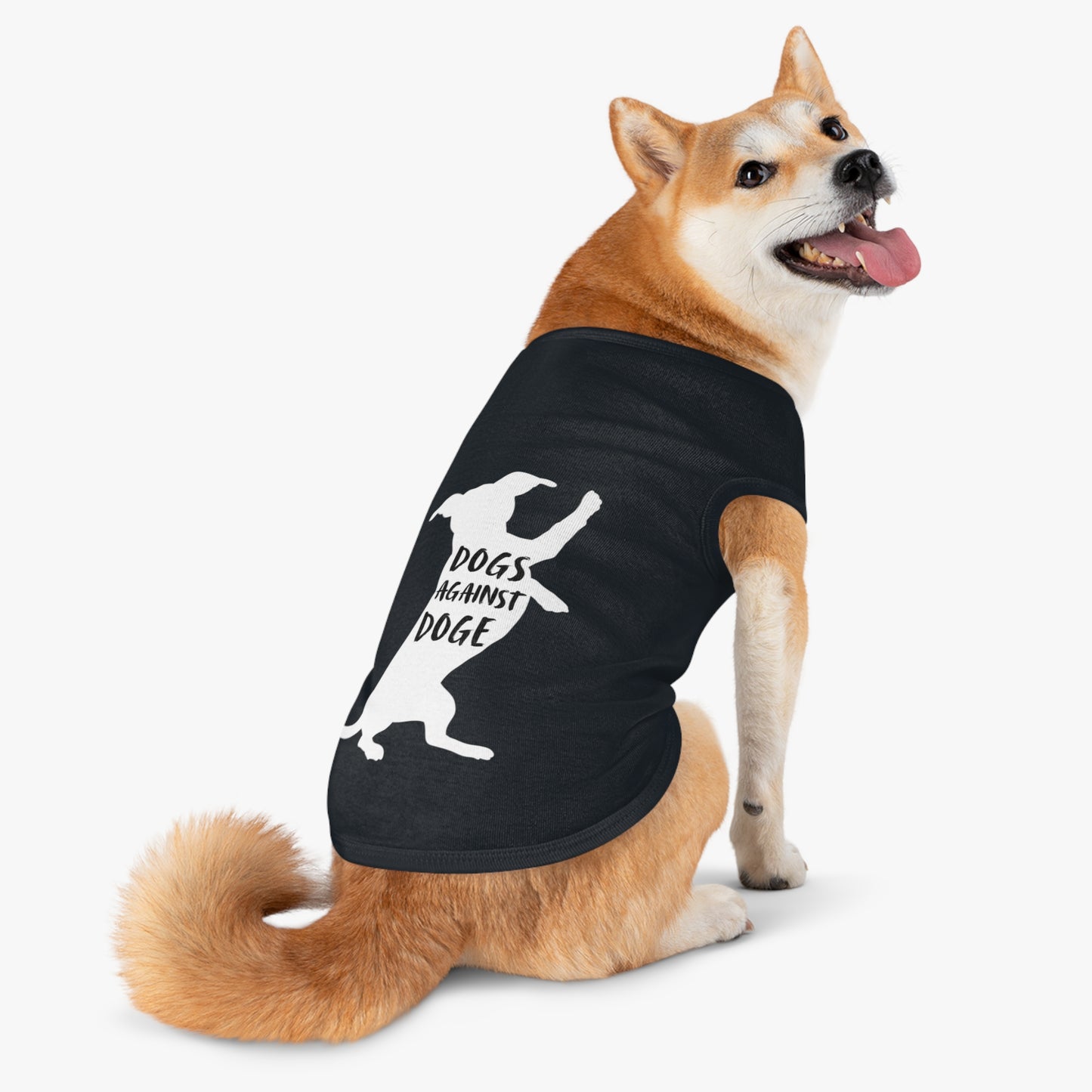 Black Wiener Dogs Against DOGE Pet Tank Top