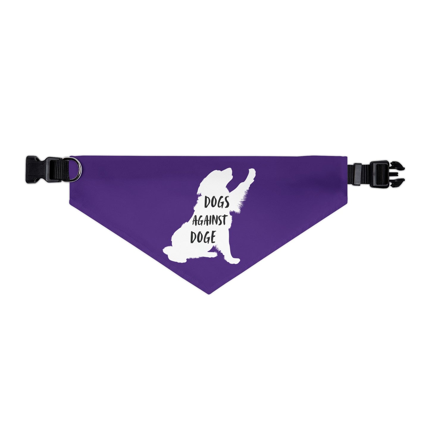 Purple Dogs Against DOGE Raised Paw Pet Bandana Collar