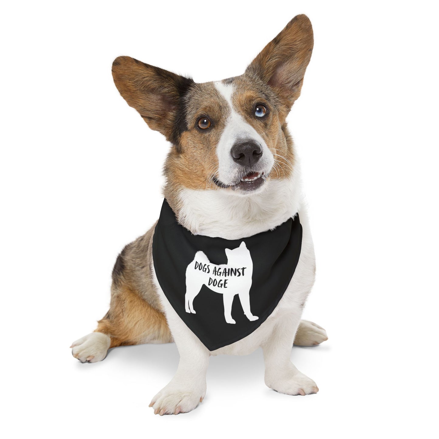 Black Dogs Against DOGE Shiba Inu Pet Bandana Collar