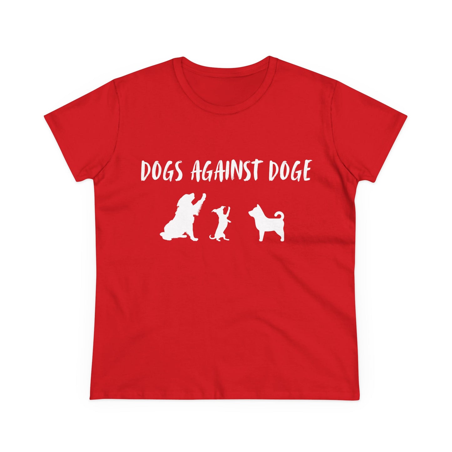 Color Edition: Women's Dogs Against DOGE Cotton Tee