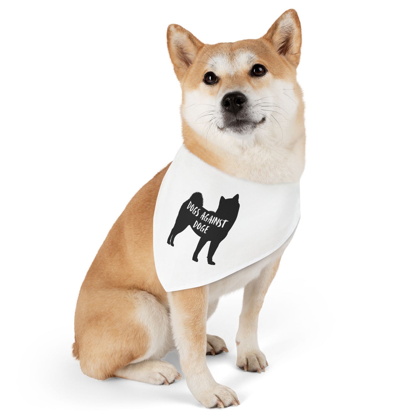 Dogs Against DOGE Shiba Inu Pet Bandana Collar