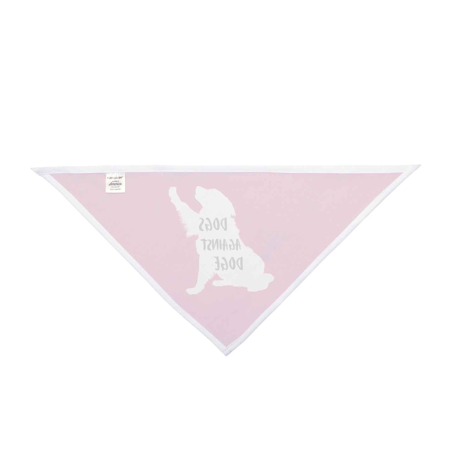 Hot Pink Raised Paw Dogs Against DOGE Pet Bandana