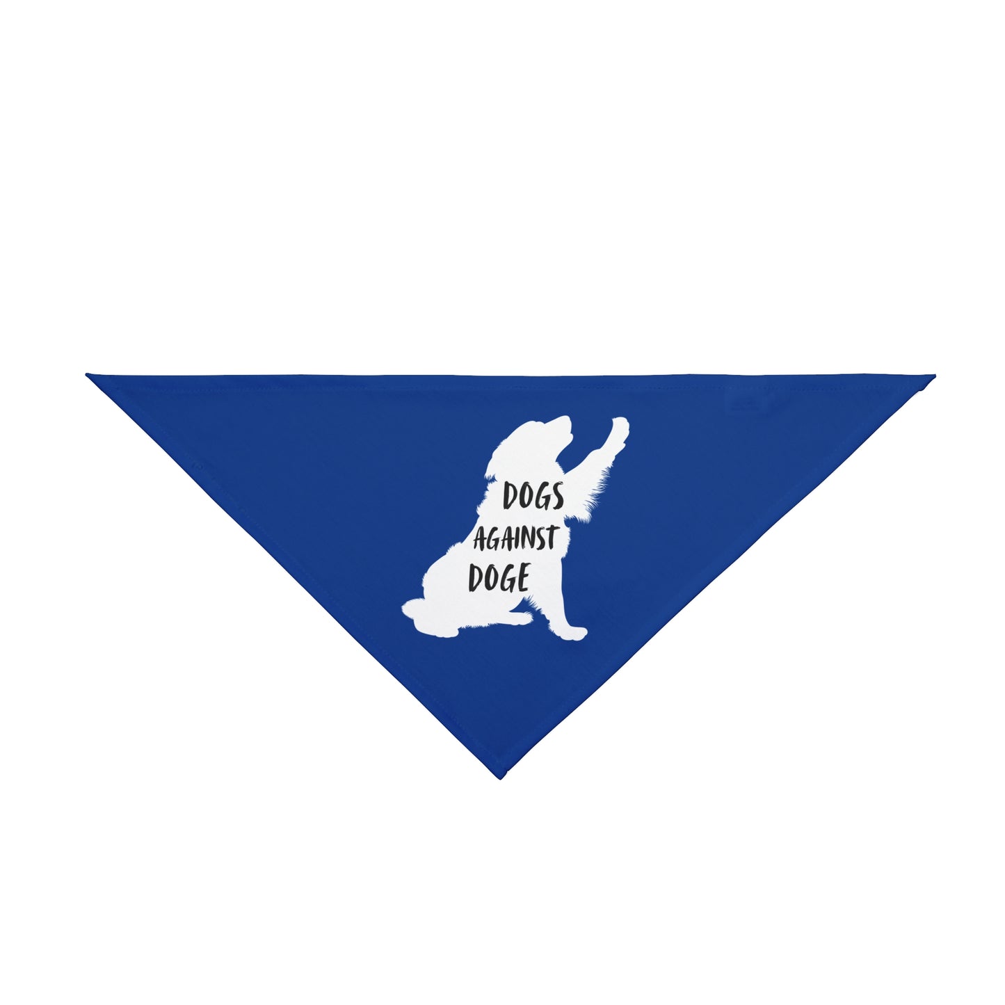 Blue Raised Paw Dogs Against DOGE Pet Bandana