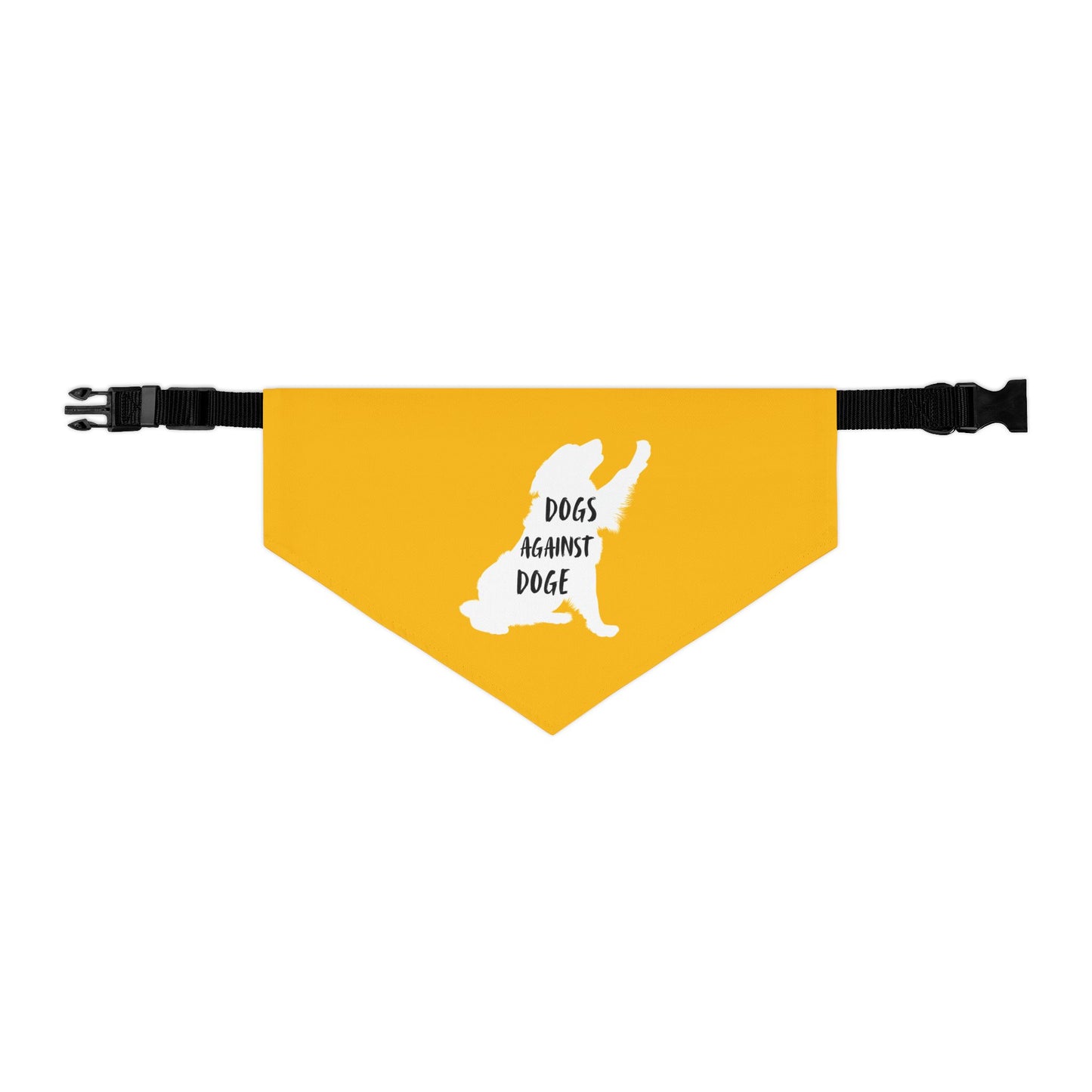 Yellow Dogs Against DOGE Raised Paw Pet Bandana Collar