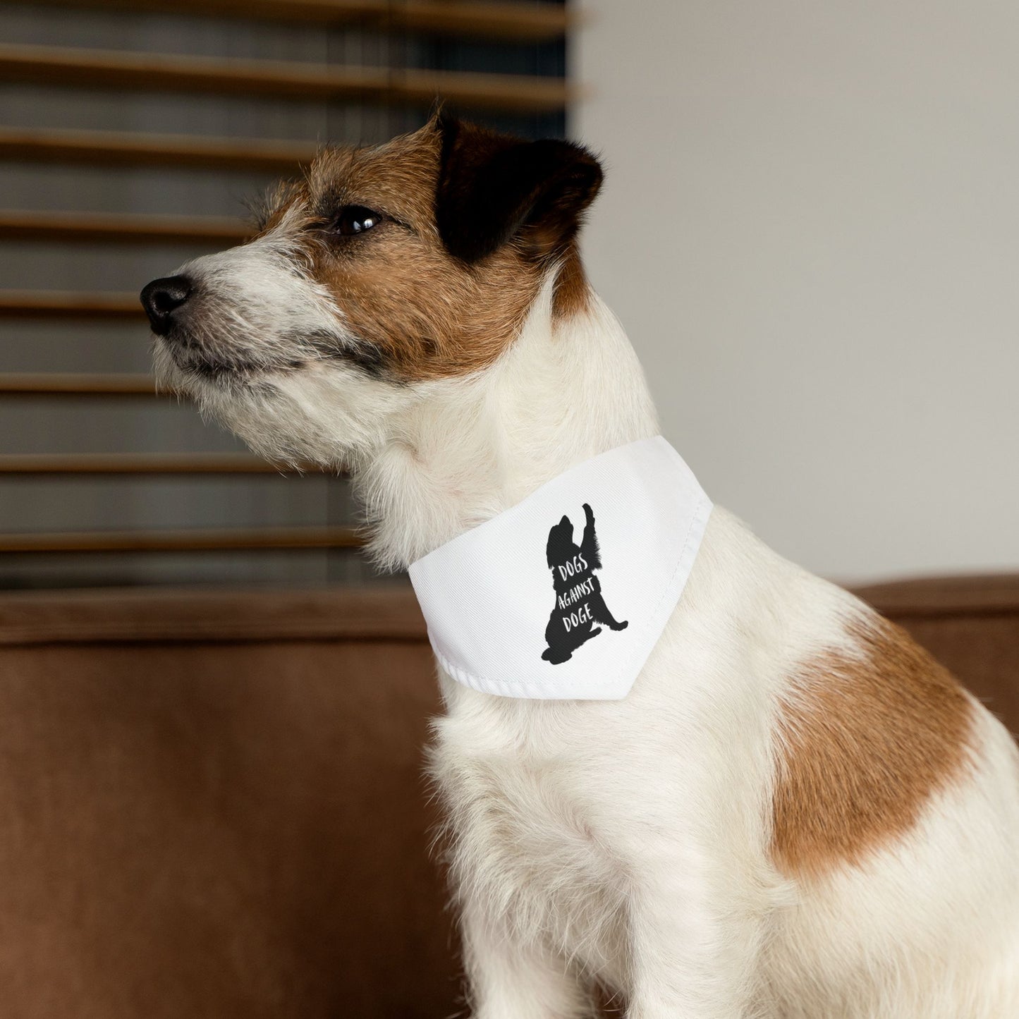 Dogs Against DOGE Raised Paw Pet Bandana Collar