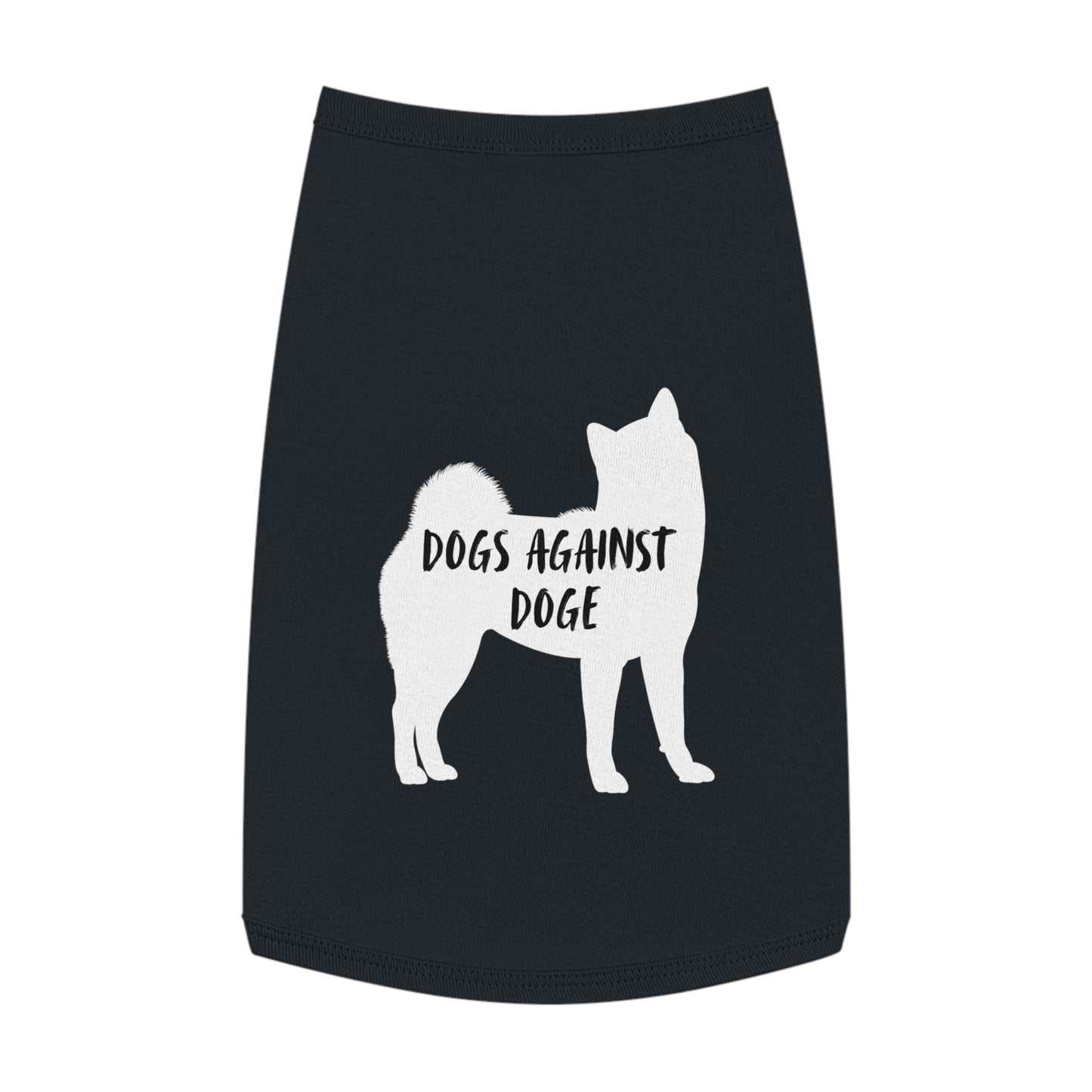 Black Shiba Inu Dogs Against DOGE Pet Tank Top