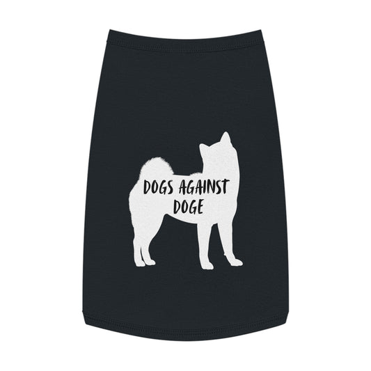 Black Shiba Inu Dogs Against DOGE Pet Tank Top