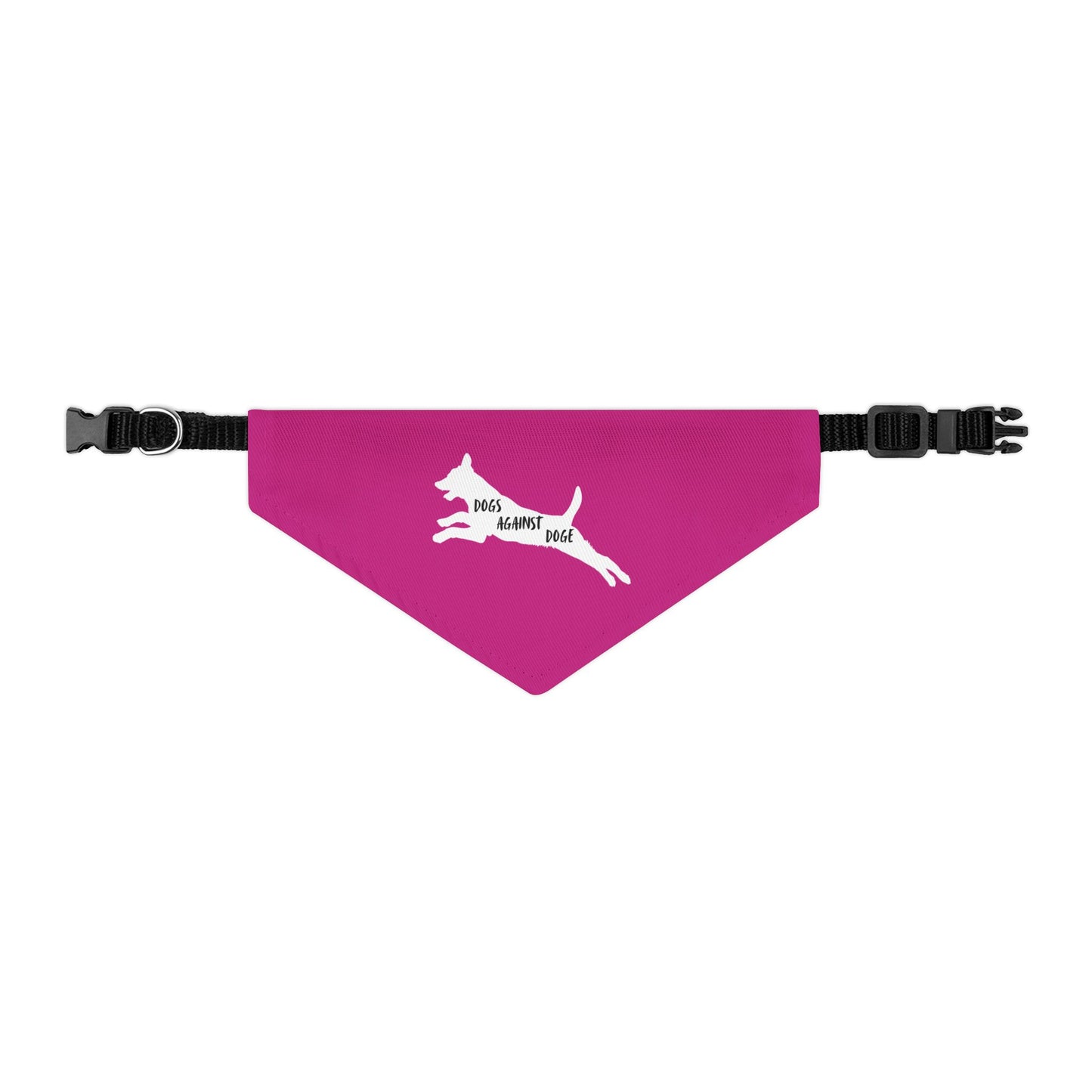 Hot Pink Dogs Against DOGE Lunging Pup Pet Bandana Collar