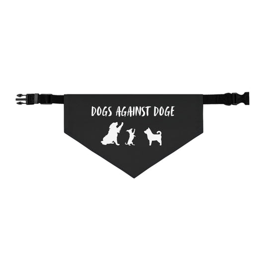 Black Dogs Against DOGE "Stop the DOGE" Pet Bandana Collar