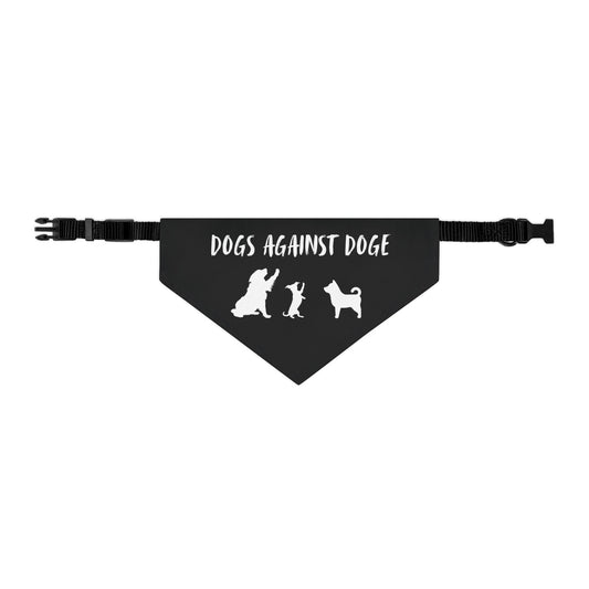 Black Dogs Against DOGE "Stop the DOGE" Pet Bandana Collar