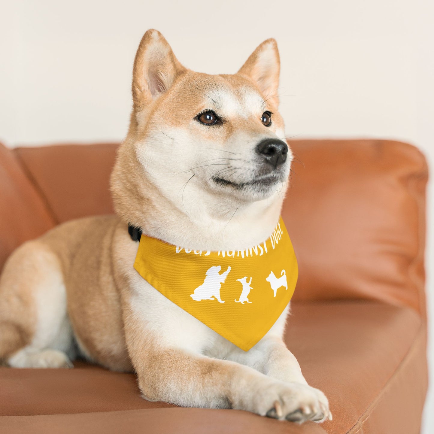 Yellow Dogs Against DOGE "Stop the DOGE" Pet Bandana Collar