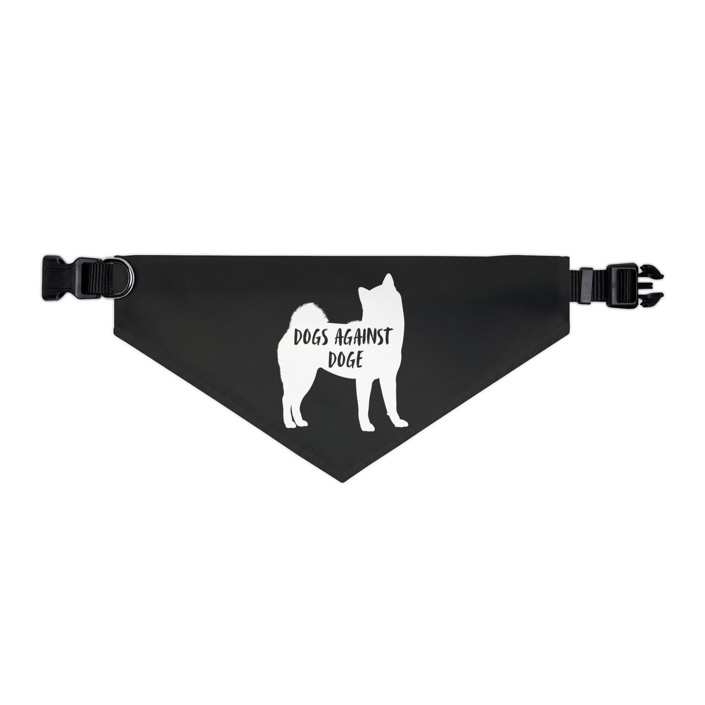 Black Dogs Against DOGE Shiba Inu Pet Bandana Collar