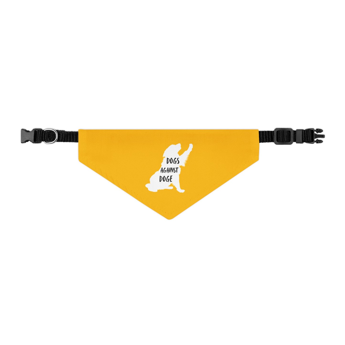 Yellow Dogs Against DOGE Raised Paw Pet Bandana Collar