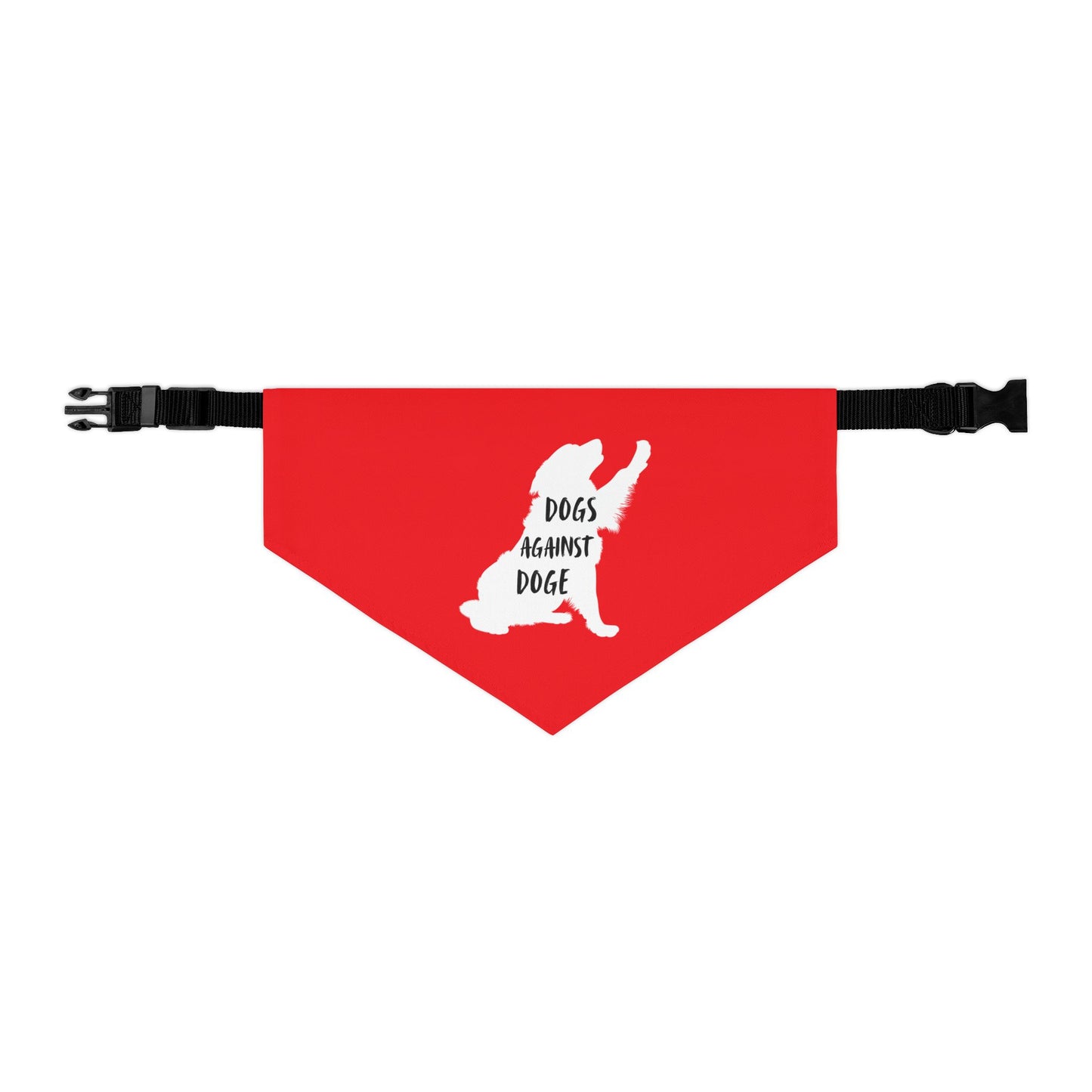 Red Dogs Against DOGE Raised Paw Pet Bandana Collar