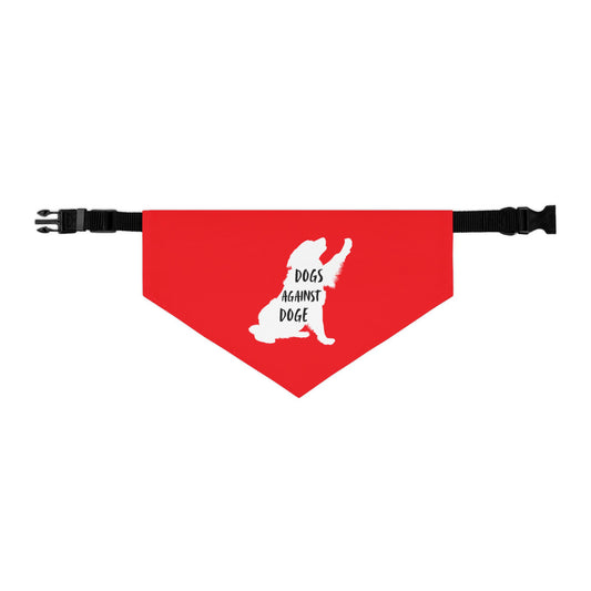 Red Dogs Against DOGE Raised Paw Pet Bandana Collar