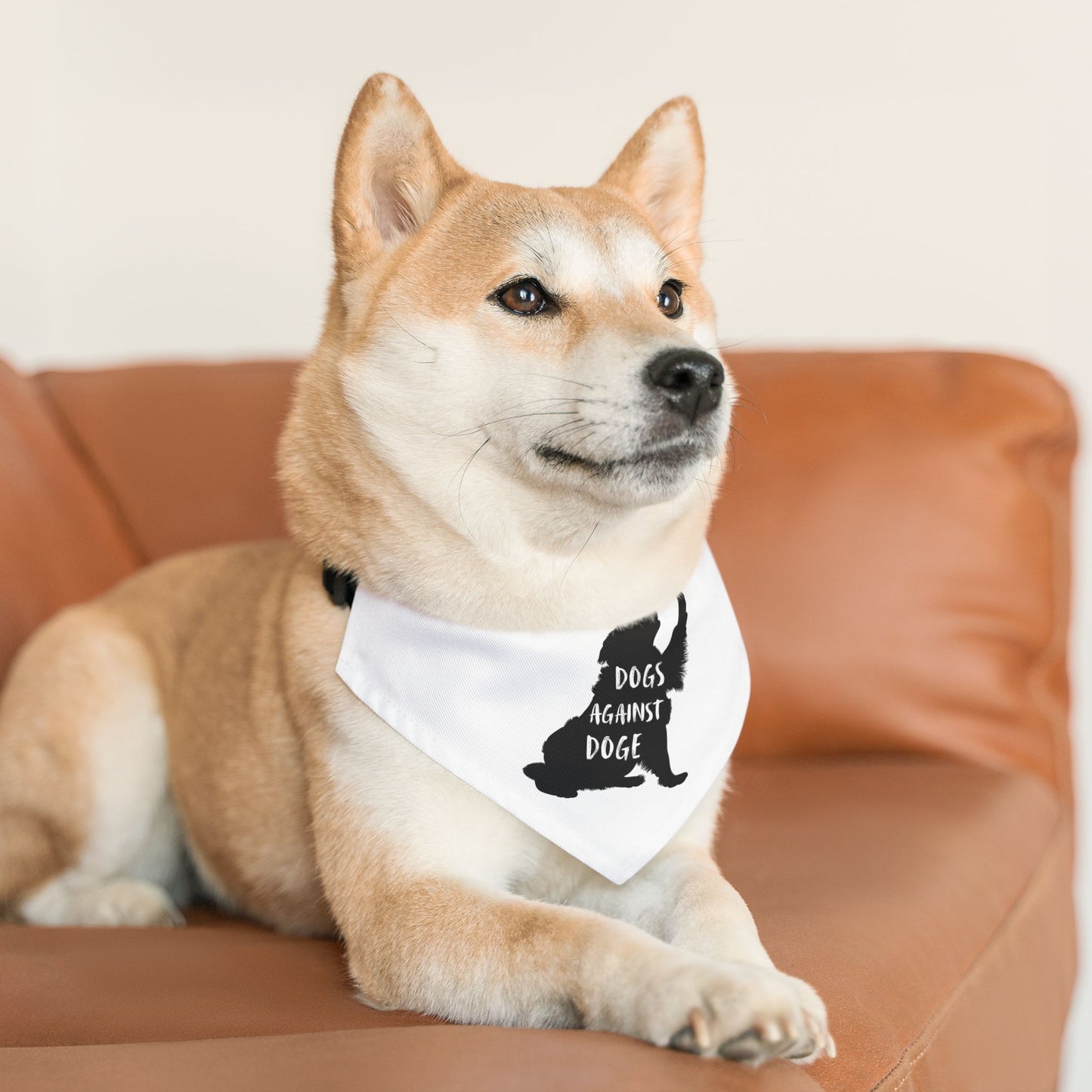 Dogs Against DOGE Raised Paw Pet Bandana Collar