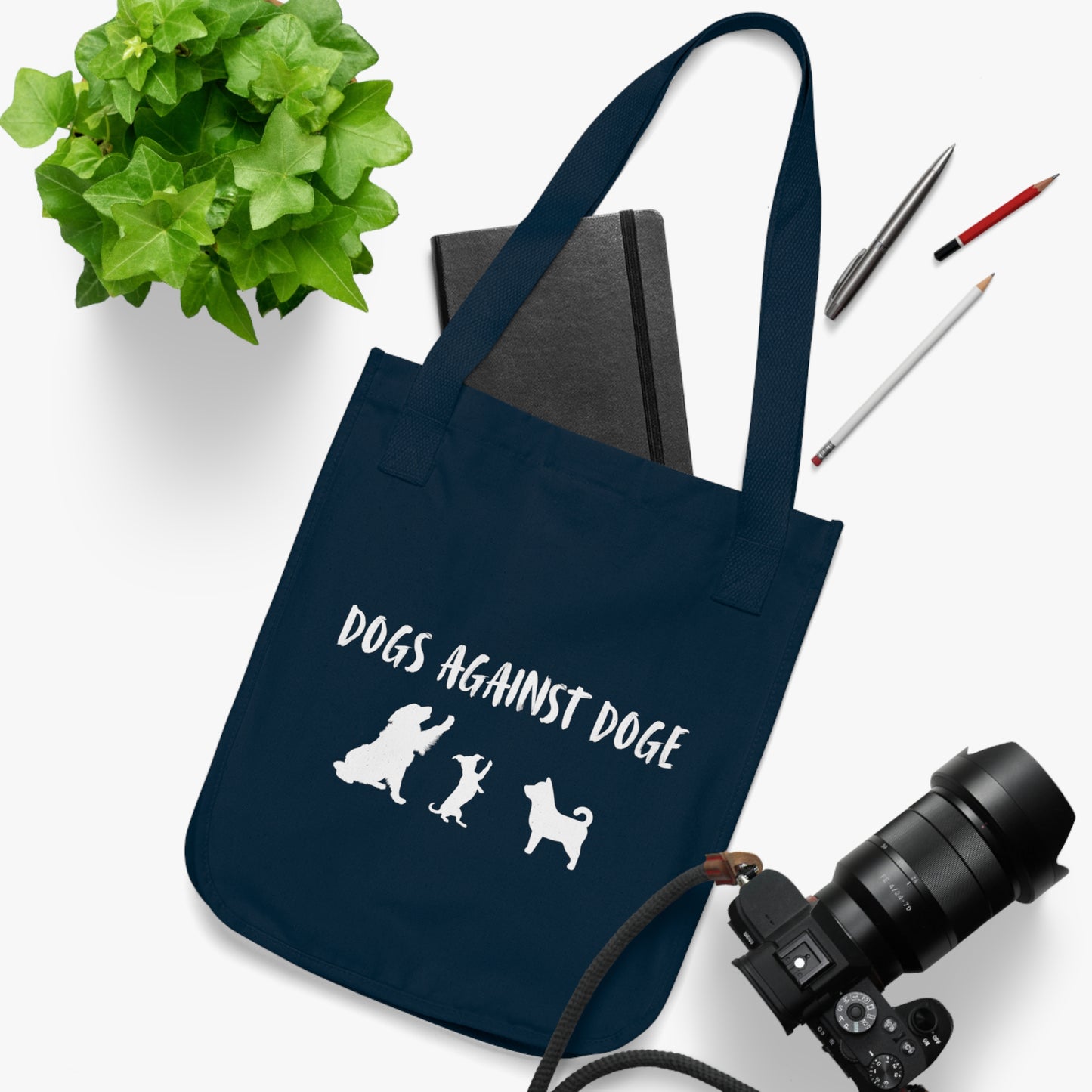 Dogs Against DOGE Organic Canvas Tote Bag
