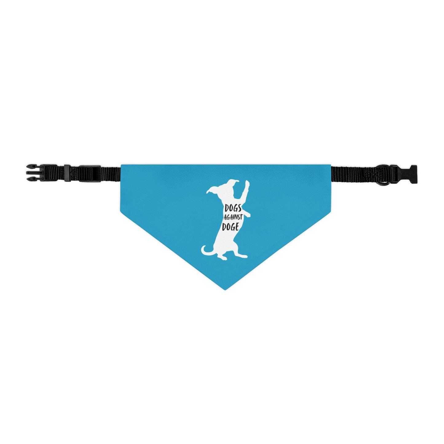 Turquoise Wiener Dogs Against DOGE Pet Bandana Collar