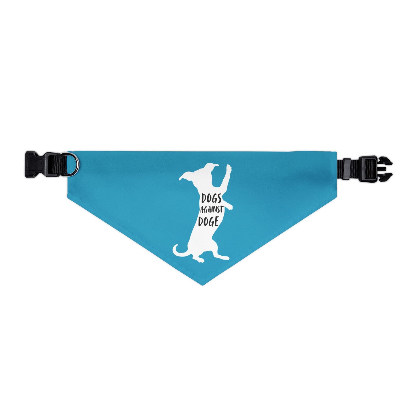 Turquoise Wiener Dogs Against DOGE Pet Bandana Collar