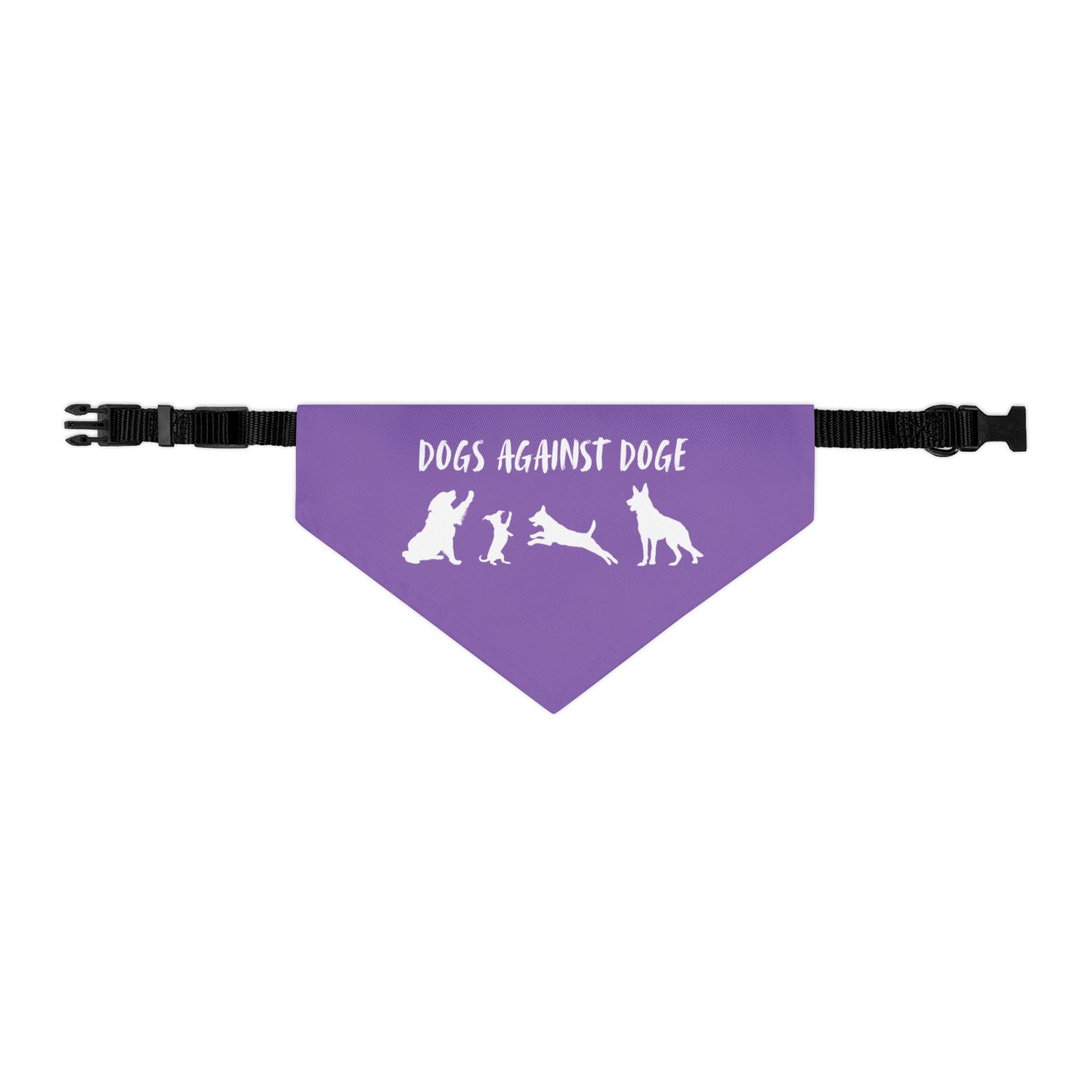 Lavender Dogs Against DOGE Protesting Pups Pet Bandana Collar - Stylish Accessory for Dog Lovers